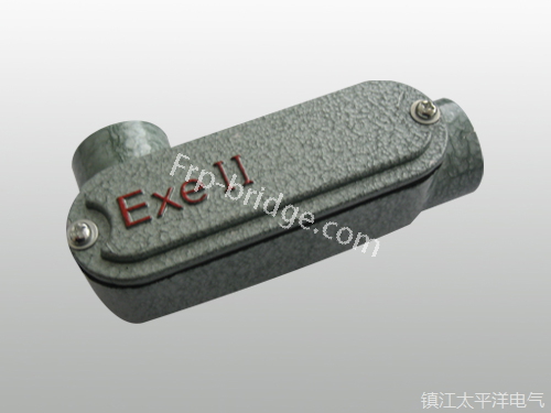 防爆左(zuo)彎通穿(chuan)線盒